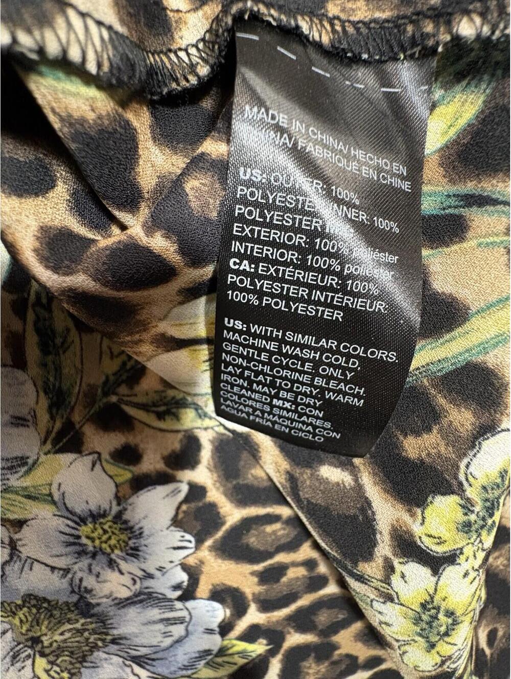 WHBM Leopard Floral Belted Maxi Shirt Dress & Slip Dress Set Sz 2 Mob Wife/Glam - Picture 6 of 9